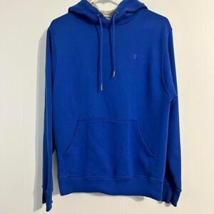 Champion‎ size small hoodie embroidered logo blue kangaroo pocket